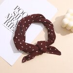 Triangular Chiffon Scarf Manufacturer - Hot Sale Pleated Shawl Hijab Short New Polka Dot Floral