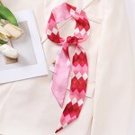 Simulation Scarf Manufacturer - Pink Ribbon Spring Summer All-match Thin Narrow Long Fashion Wholesale