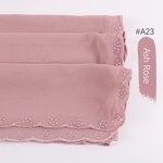 Pure Chiffon Hijab Manufacturer - Women's New Embroidery Lace With Hot Pearl Long Square Summer