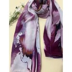 Modal Scarf Manufacturer - Aquarel Bloemenprint Ademend Licht Gewicht Zachte Katoenen Rayon Viscose