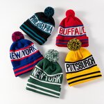 Double-Layer Beanie Manufacturer - Autumn Winter Woolen Custom Jacquard Knitted with Fur Ball Windproof