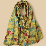 Satin Hijab Scarf Manufacturer - Premium Ombre Marble Water Print Brimming Chiffon Silk Muslim Shawl