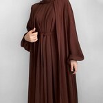 Women's Cardigan Robe Manufacturer - 2024 New Elegant Modest Two-Piece Floor-Length Abaya European American Style Sexy Straight