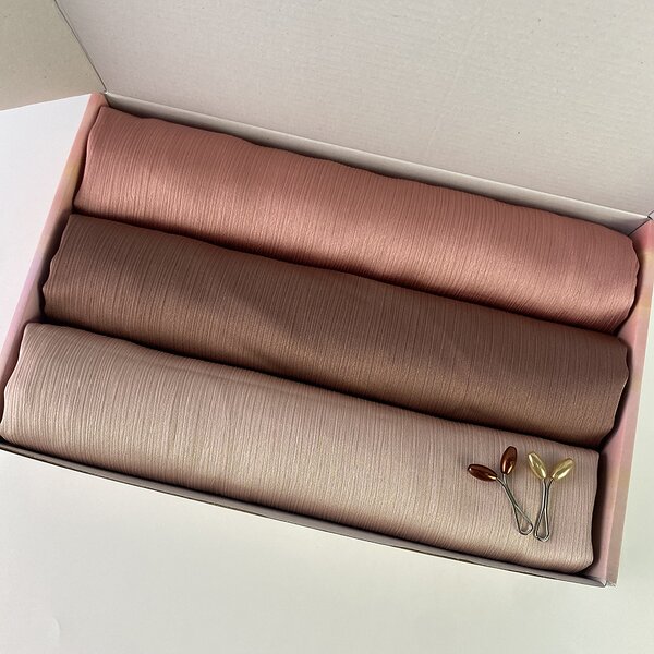 Crinkle Satin Hijab Manufacturer - 3pcs/Box Solid Color Plain Scarf Muslim Shawls Headband Islamic Headscarf