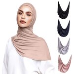 Jersey Hijab Manufacturer - Premium New Long Thick Wool Shawl with Floral Pattern for Muslim Women