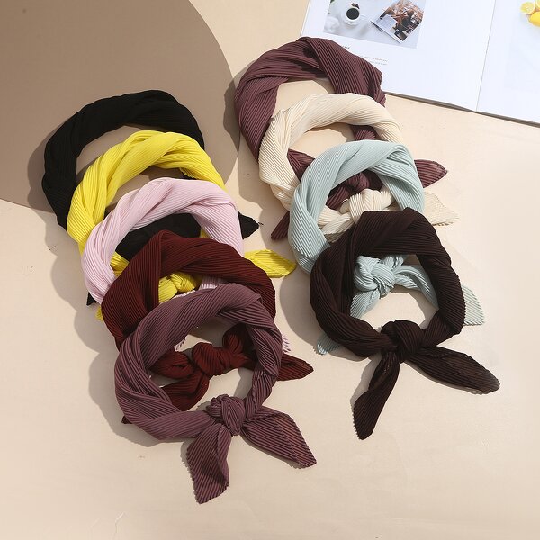 Small Square Scarf Manufacturer - Autumn Winter Elegant Fashion Women Neck Protective All-match Solid