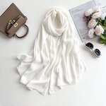 Long Sunscreen Shawl Manufacturer - Wholesale Elegant Women's Spring New Simple Jacquard Printed Silk Scarf