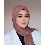 Cotton Hijab Manufacturer - Hot Sale Muslim Monochrome Arab Women Jersey Head Scarf