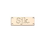 Nameplate Manufacturer - Electroforming Perforated Gold Lettering Hand-sewn for Hat Scarf