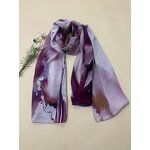 Modal Scarf Manufacturer - Aquarel Bloemenprint Ademend Licht Gewicht Zachte Katoenen Rayon Viscose