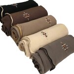 Cotton Hijab Manufacturer - Customizable Solid Color Canvas Long Jersey Scarves for Women