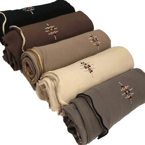 Cotton Hijab Manufacturer - Customizable Solid Color Canvas Long Jersey Scarves for Women