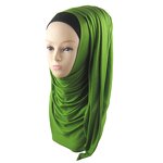 Cotton Hijab Manufacturer - Hot Sale Muslim Monochrome Arab Women Jersey Head Scarf