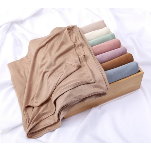 Head Scarves Manufacturer - High Quality Women's Ethnic Jersey Stretchy Plain Cotton Shawl Muslin
