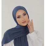 Bonnet Hijab Manufacturer - Dubai Islamic 95% Cotton Jersey Fabric Solid Pattern Lightweight Turban