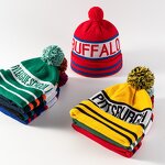 Double-Layer Beanie Manufacturer - Autumn Winter Woolen Custom Jacquard Knitted with Fur Ball Windproof