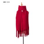 Tassel Scarf Manufacturer - European American Autumn Winter New Thick Ring Sand Solid Color