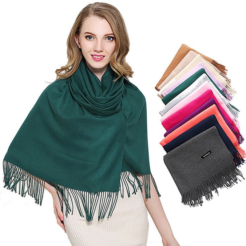 Cashmere Scarf Manufacturer - High Quality Women's Soft Long Tassel New Color Twill Warm