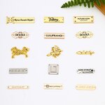 Metal Logo Label Manufacturer - Factory Custom 3D 2D Washable Hollow Designer Sewing