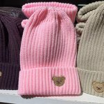 Wool Hat Manufacturer - Autumn Winter for Boys and Girls Cute Ins Baby Ear Cover Hat With Embroidered Candy