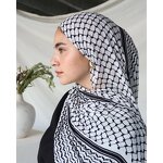 Printed Chiffon Hijab Manufacturer - 2025 Soft Digital All-Match Design for Autumn New Hot Sale Party Style