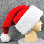 Santa Claus Hat Manufacturer - 2025 Unisex High-Grade Large Plush Thickened Christmas Character Decorations for Adults