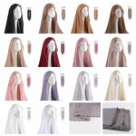 Pure Chiffon Hijab Manufacturer - Women's New Embroidery Lace With Hot Pearl Long Square Summer