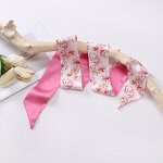 Simulation Scarf Manufacturer - Pink Ribbon Spring Summer All-match Thin Narrow Long Fashion Wholesale