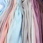 Islamic Bawal Tudung Manufacturer - Premium Quality Bubble Chiffon Printed Pleated Head Scarf