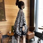 Cashmere Shawl Manufacturer - Women's Korean Joker Striped Pop Winter Travel Cape Coat