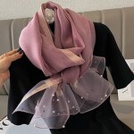 Pearl-Nailed Scarf Manufacturer - 2023 New Women's Large Lightweight Long Thin SofSilk Shawl for Summer Hijab Fashion