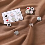 Magnetic Scarf Buckle Manufacturer - Women's Cute Dual-Purpose Iron Suction Cross-Border New Love Bow Strong Lace Flatback