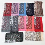 Gold Wire Scarf Manufacturer - Ethnic 70cm*70cm Printed Square Dustproof Hijab Lightweight Stylish Women's Head Wrap