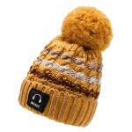 Women's Beanie Hat Manufacturer - Winter Fur Pom Pom New Fashionable Customizable Satin Lined Knit for Beach