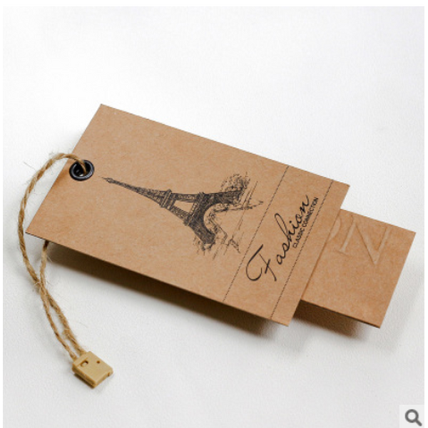 Clothing Hang Tags Manufacturer - Custom Black Foil Swing Tag Label