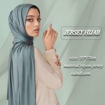 Fashion Scarf Manufacturer - Wholesale Mercerized Cotton Premium Jersey Hijab Muslim Women Stretchy Rayon