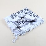Men's Yashmagh Manufacturer - JMFJ09 Black Arab Men Arafat Scarf Keffiyeh With Tassel square 230g