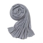 Jersey Scarf Manufacturer - Light Plate Mercerized Cotton Hat Monochrome Shawl High Quality Elastic Breathable