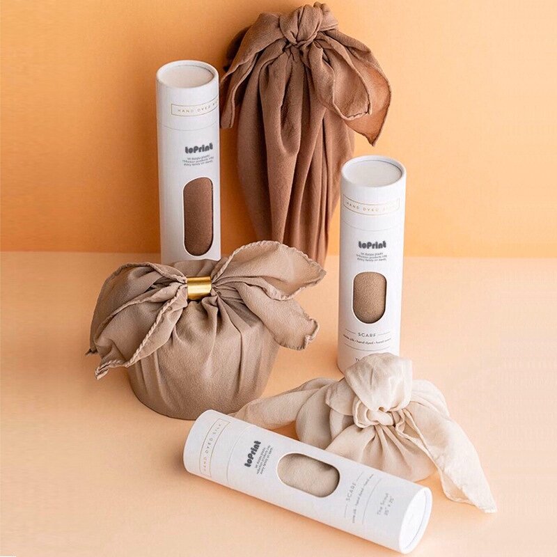 Packaging Box Manufacturer - Eco-Friendly Custom Cylinder T-Shirt Scarf Cardboard with Window