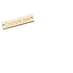 Zinc Alloy Label Manufacturer - Customized Rectangular Metal Suture Electroplated Gold
