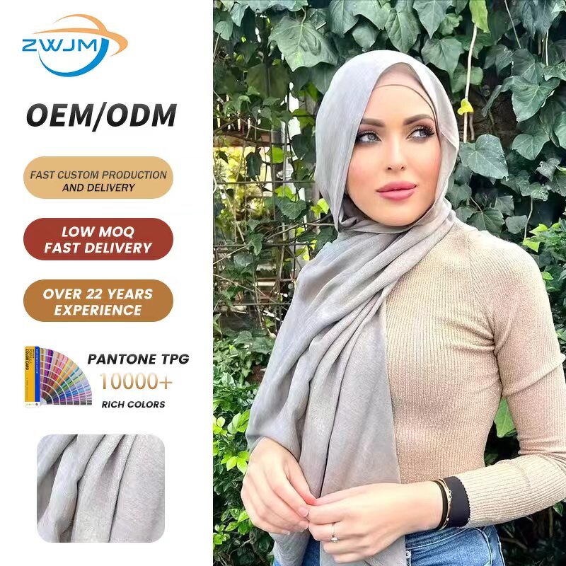 Muslim Shawl Manufacturer - Wholesale Cheap Solid Color Modal Cotton Plain Viscose