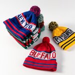 Double-Layer Beanie Manufacturer - Autumn Winter Woolen Custom Jacquard Knitted with Fur Ball Windproof