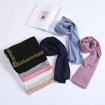 Lace Wedding Shawl Manufacturer - Malaysia Custom Hot Drills Embroidery Lace Scallop Voile Chiffon