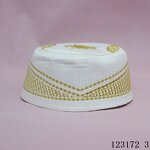 Muslim Hat Manufacturer - New Style Prayer Exquisite Gold Thread Full Embroidery Turkish for Men