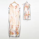 Abaya Muslim Dresses Manufacturer - Women Popular Caftan Marocain Silk Maxi Boho Floral Print Full Length Elegant