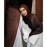 Islamic Hijab Shawl Manufacturer - Yomo Women's New Fashion Gradient Two-Color Arabic Chiffon Scarf