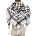 Men's Keffiyeh Manufacturer - Ethnic Omani Yemeni Custom Logo Design Long Fringed Square Woven Cotton