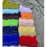 Luxury Silk Hijab Manufacturer - New Fashion Islamic Scarf Long Hot Diamond Chiffon Shawl Exclusive Design for Muslim Women