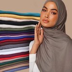 Jersey Scarf Manufacturer - High-Quality Stretchy Plain Head Scarves Wholesale Cotton Shawl Muslin