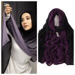 Islamic Hijab Shawl Manufacturer - Yomo Women's New Fashion Gradient Two-Color Arabic Chiffon Scarf